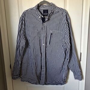 Sperry Navy and White Checkered Shirt